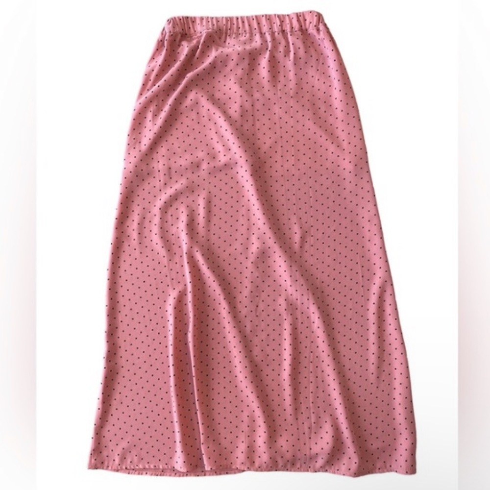Love Tree Polka Dot Slit Maxi Skirt - Picture 2 of 4